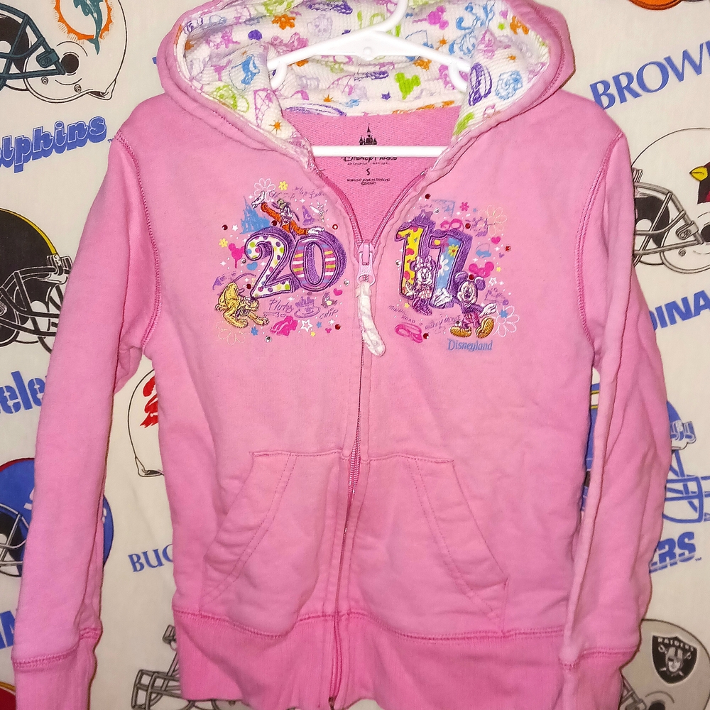 2011 Pink Youth Girls Toddler 6T Disney Mickey Pluto Goofy Minnie Mouse Jacket